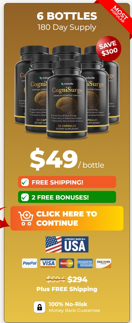 Buy CogniSurge 6 Bottle